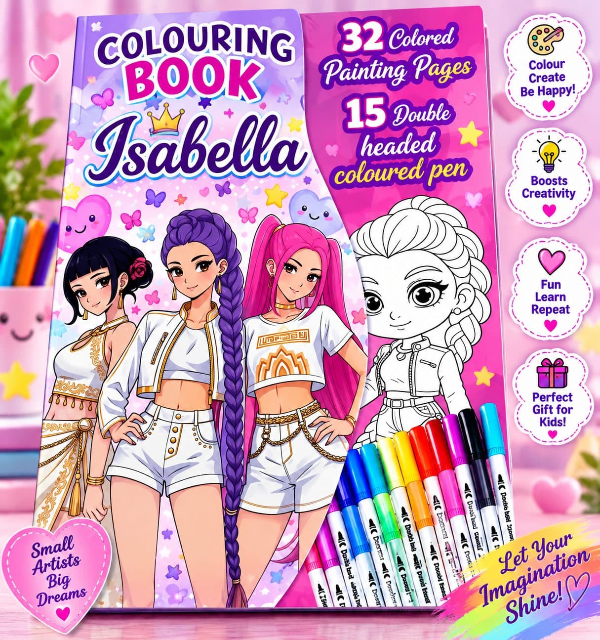 Colouring Book - with colour pens