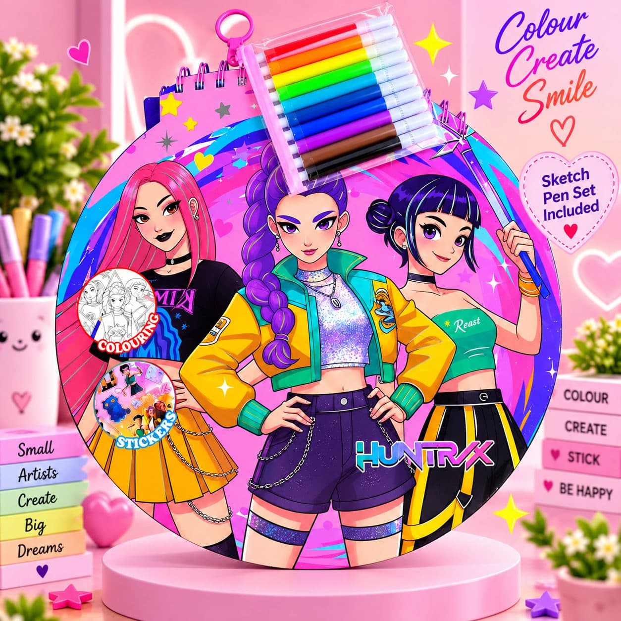 Colouring Book -with sketch pen set